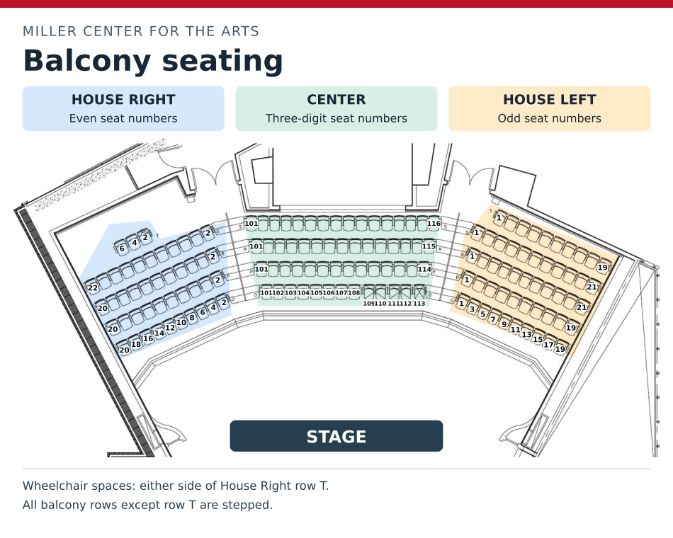 Balcony Seating Chart